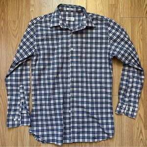 Peter Millar Crown Vintage Cotton‎ Men's Button Up Plaid Shirt Size S Preppy